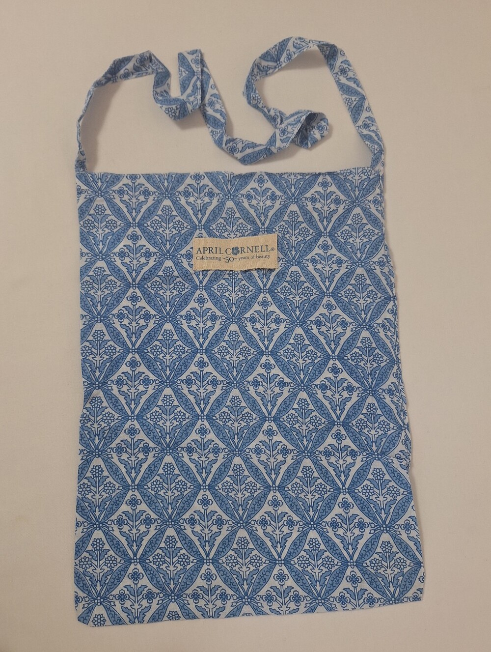 NWOT April Cornell Blue Patterned Tote Bag